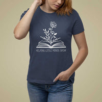 Teacher T Shirt For Women Helping Little Minds Grow Back To School - Wonder Print Shop