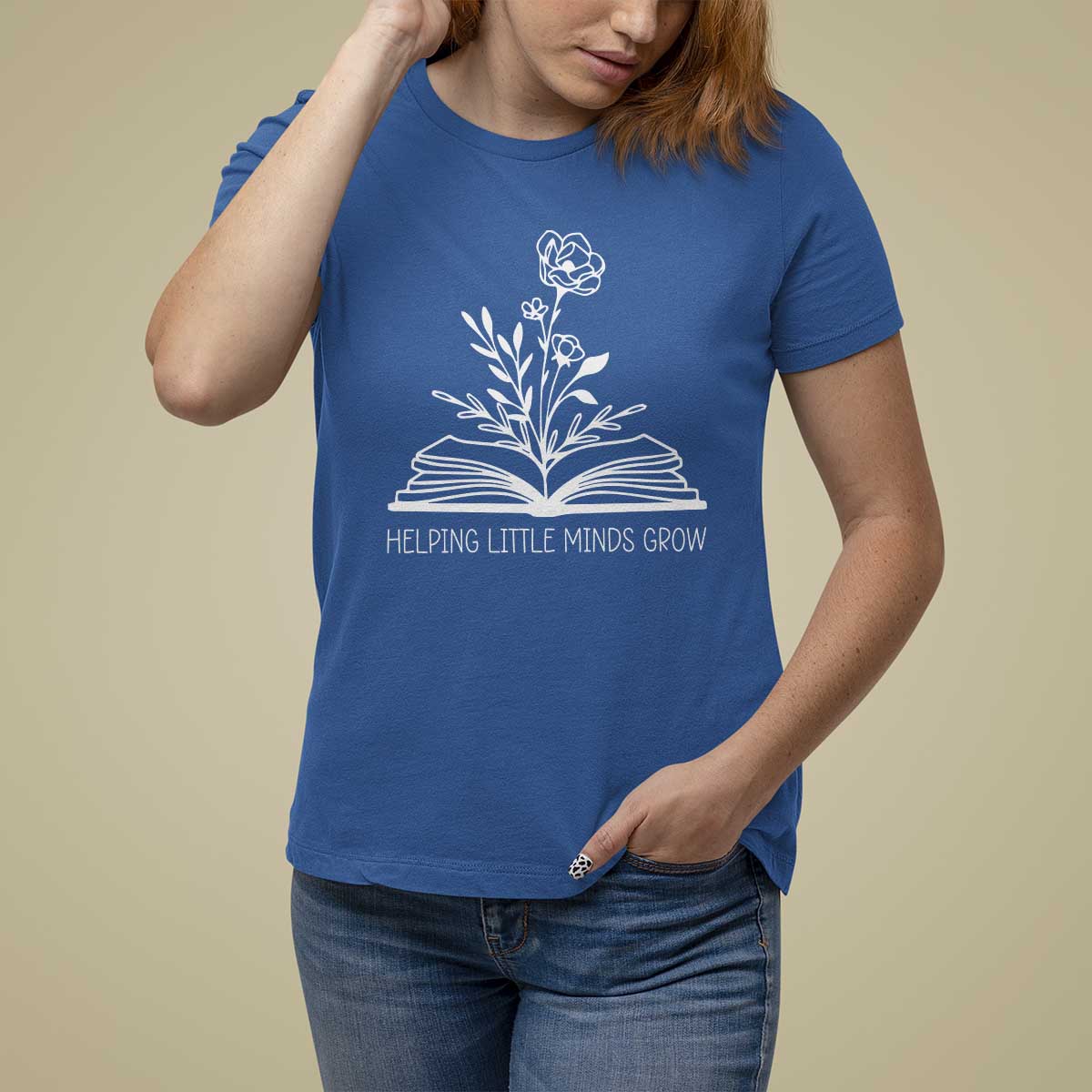 Teacher T Shirt For Women Helping Little Minds Grow Back To School - Wonder Print Shop