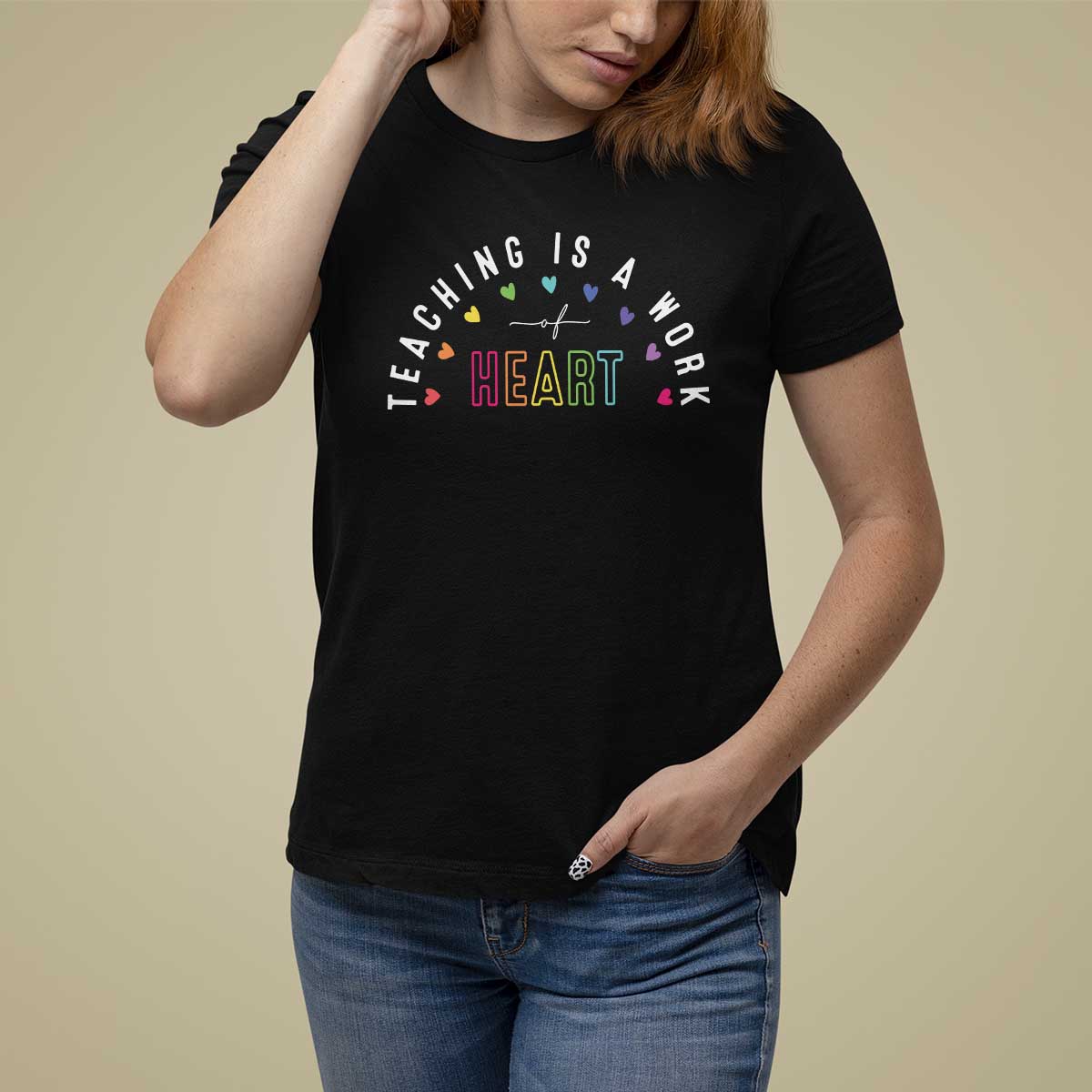 Teacher T Shirt For Women Teaching Is A Work Of Heart - Wonder Print Shop