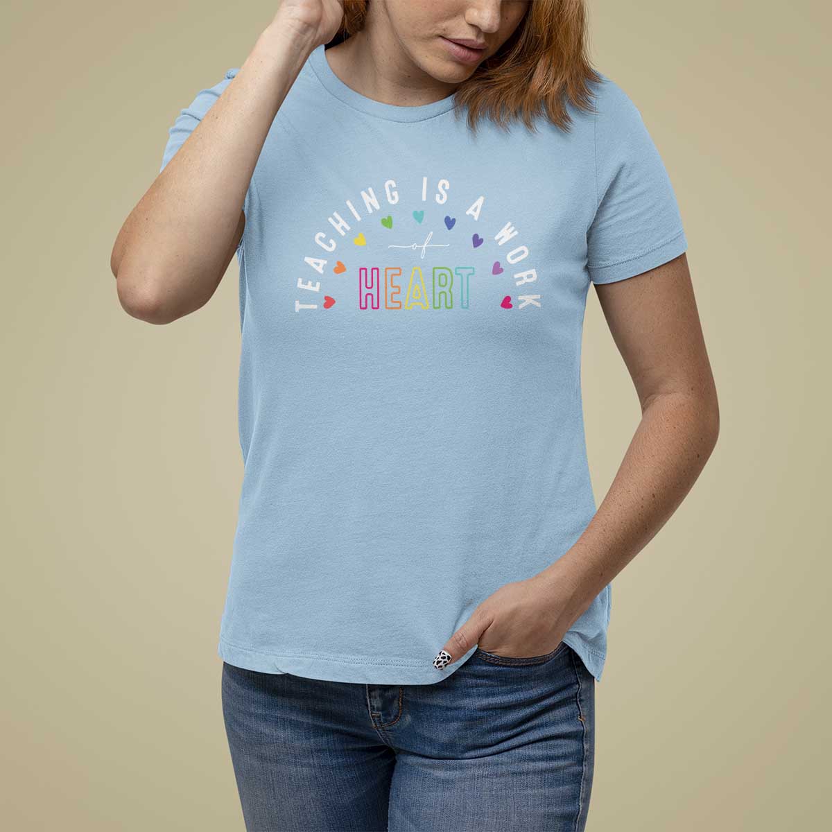 Teacher T Shirt For Women Teaching Is A Work Of Heart - Wonder Print Shop