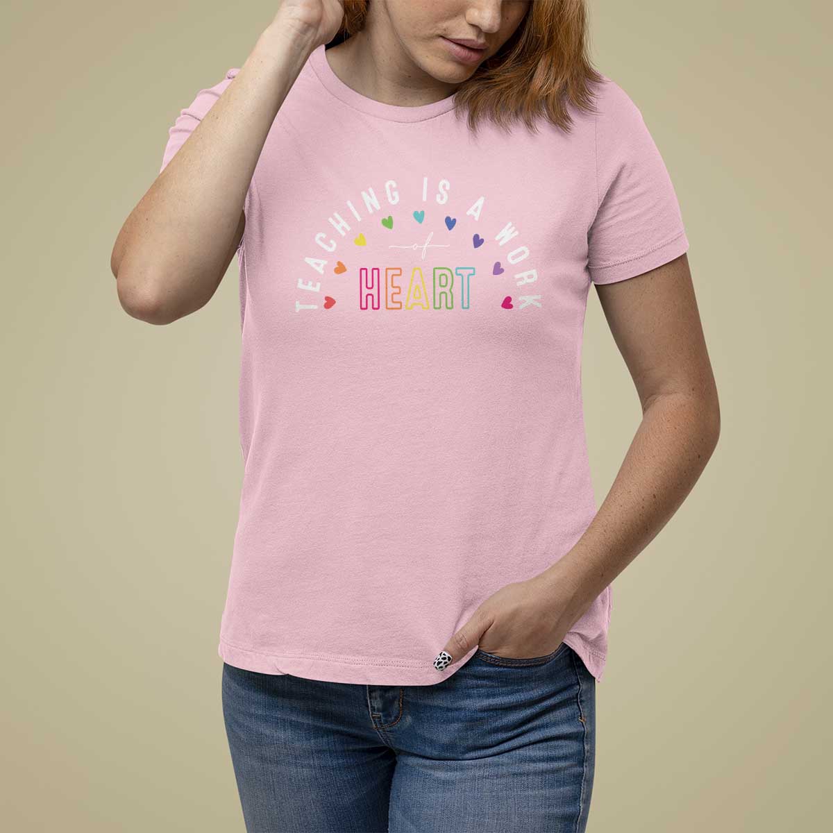 Teacher T Shirt For Women Teaching Is A Work Of Heart - Wonder Print Shop