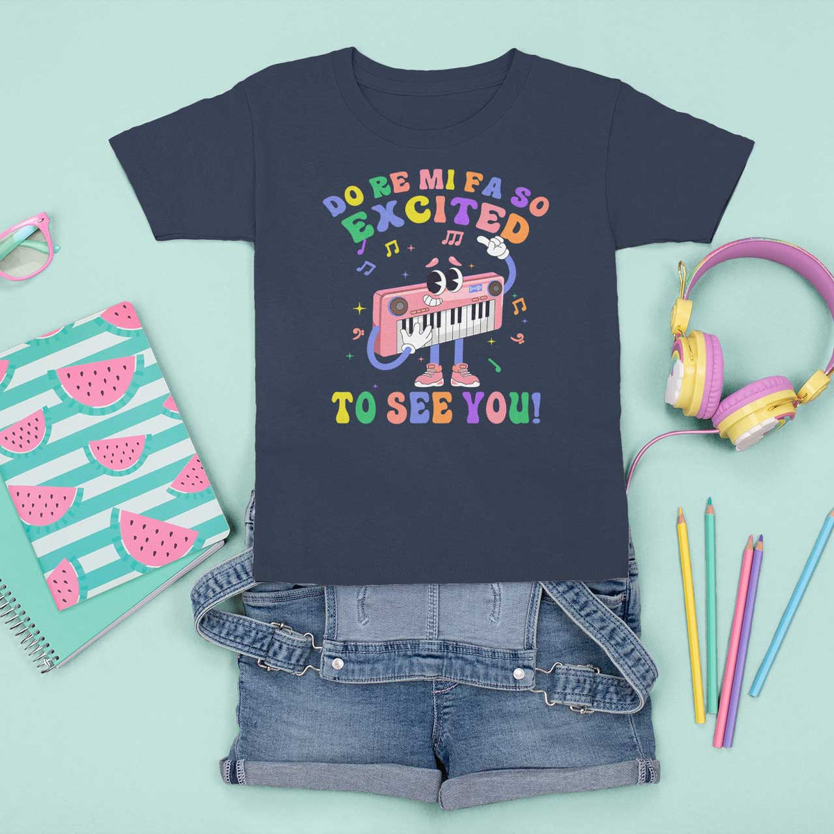 Music Teacher T Shirt For Kid Do Re Mi Fa So Excited To See You - Wonder Print Shop