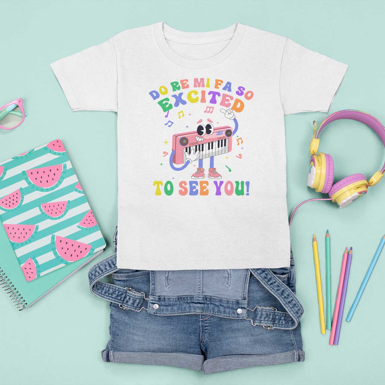 Music Teacher T Shirt For Kid Do Re Mi Fa So Excited To See You - Wonder Print Shop