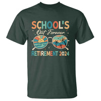 Retired Teacher T Shirt School's Out Forever Retirement 2024 - Wonder Print Shop
