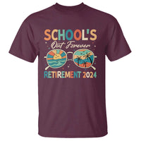 Retired Teacher T Shirt School's Out Forever Retirement 2024 - Wonder Print Shop