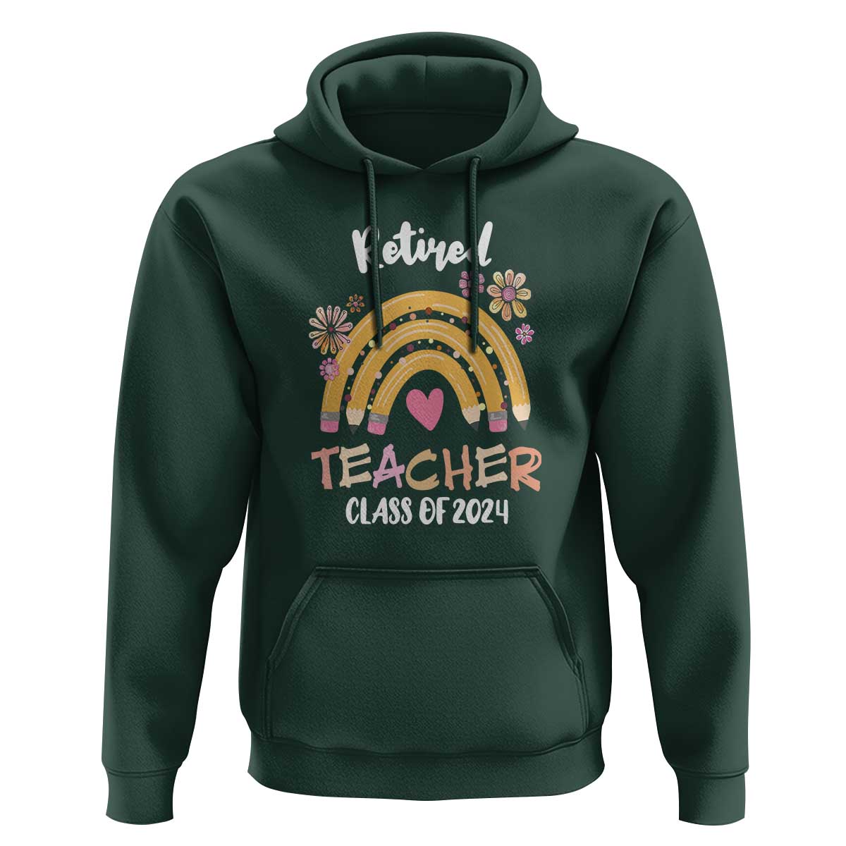 Retired Teacher Hoodie Class Of 2024 Retirement - Wonder Print Shop