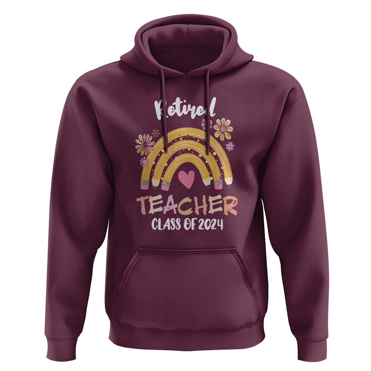 Retired Teacher Hoodie Class Of 2024 Retirement - Wonder Print Shop