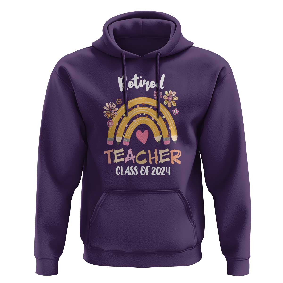 Retired Teacher Hoodie Class Of 2024 Retirement - Wonder Print Shop