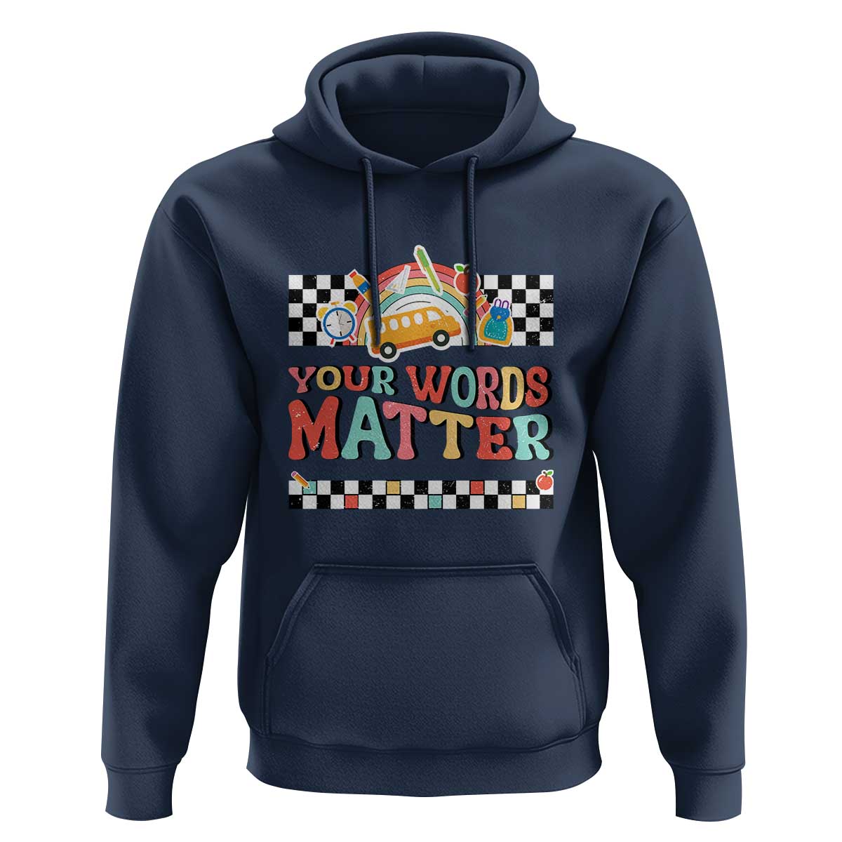 Special Education Teacher Hoodie Your Words Matter Retro Groovy Back To School - Wonder Print Shop