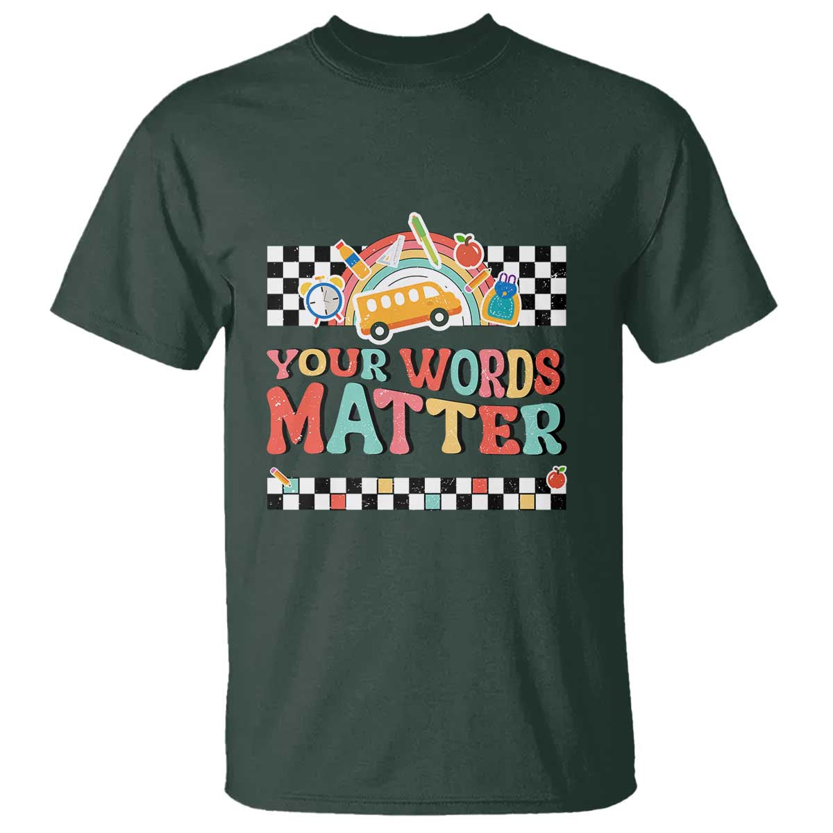 Special Education Teacher T Shirt Your Words Matter Retro Groovy Back To School - Wonder Print Shop