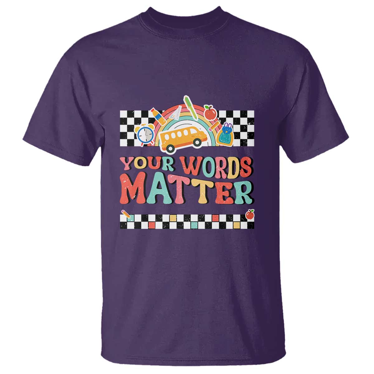 Special Education Teacher T Shirt Your Words Matter Retro Groovy Back To School - Wonder Print Shop