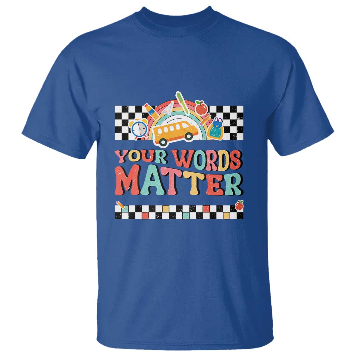 Special Education Teacher T Shirt Your Words Matter Retro Groovy Back To School - Wonder Print Shop