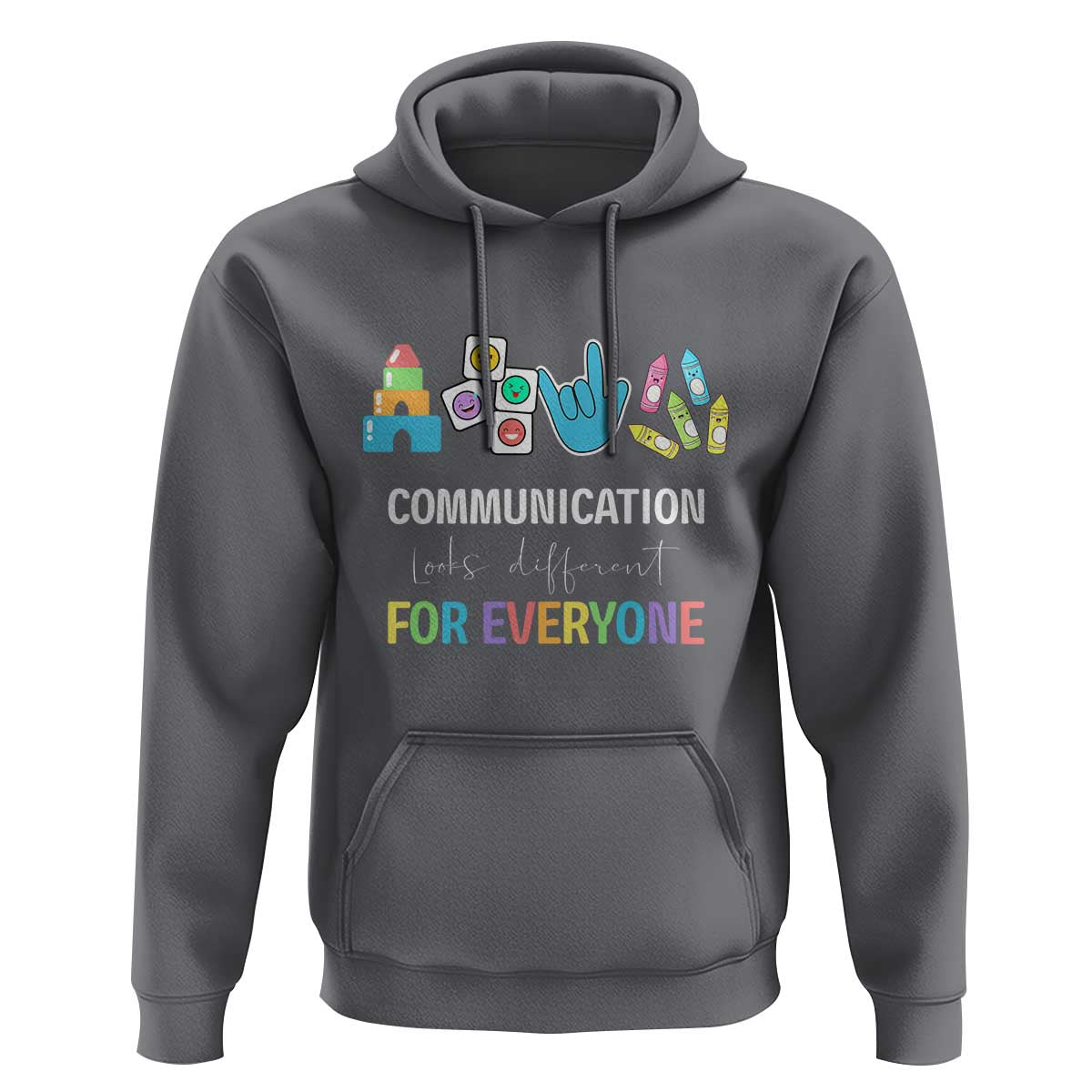 Special Education Teacher Hoodie Communication Looks Different For Everyone - Wonder Print Shop