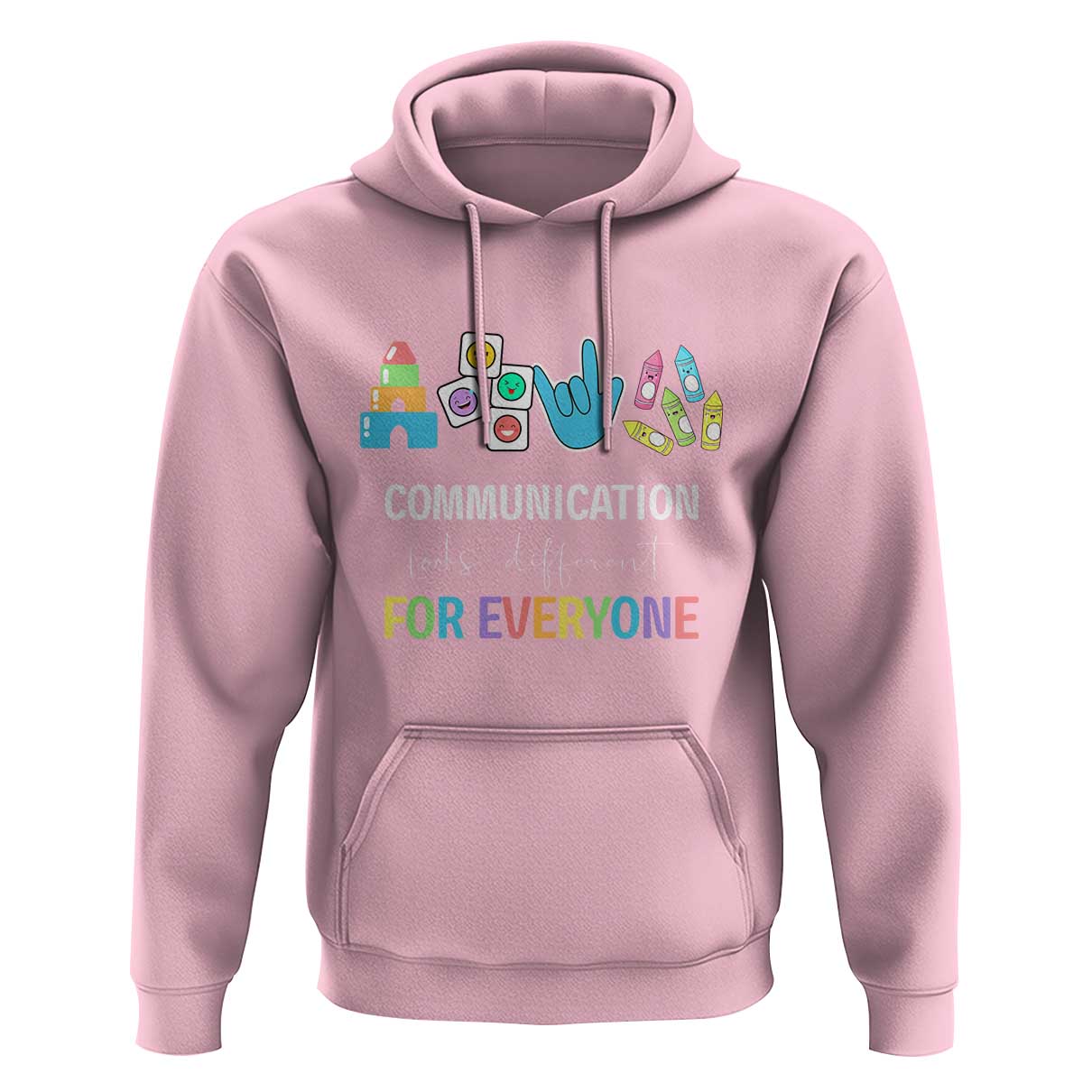 Special Education Teacher Hoodie Communication Looks Different For Everyone - Wonder Print Shop
