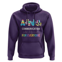 Special Education Teacher Hoodie Communication Looks Different For Everyone - Wonder Print Shop