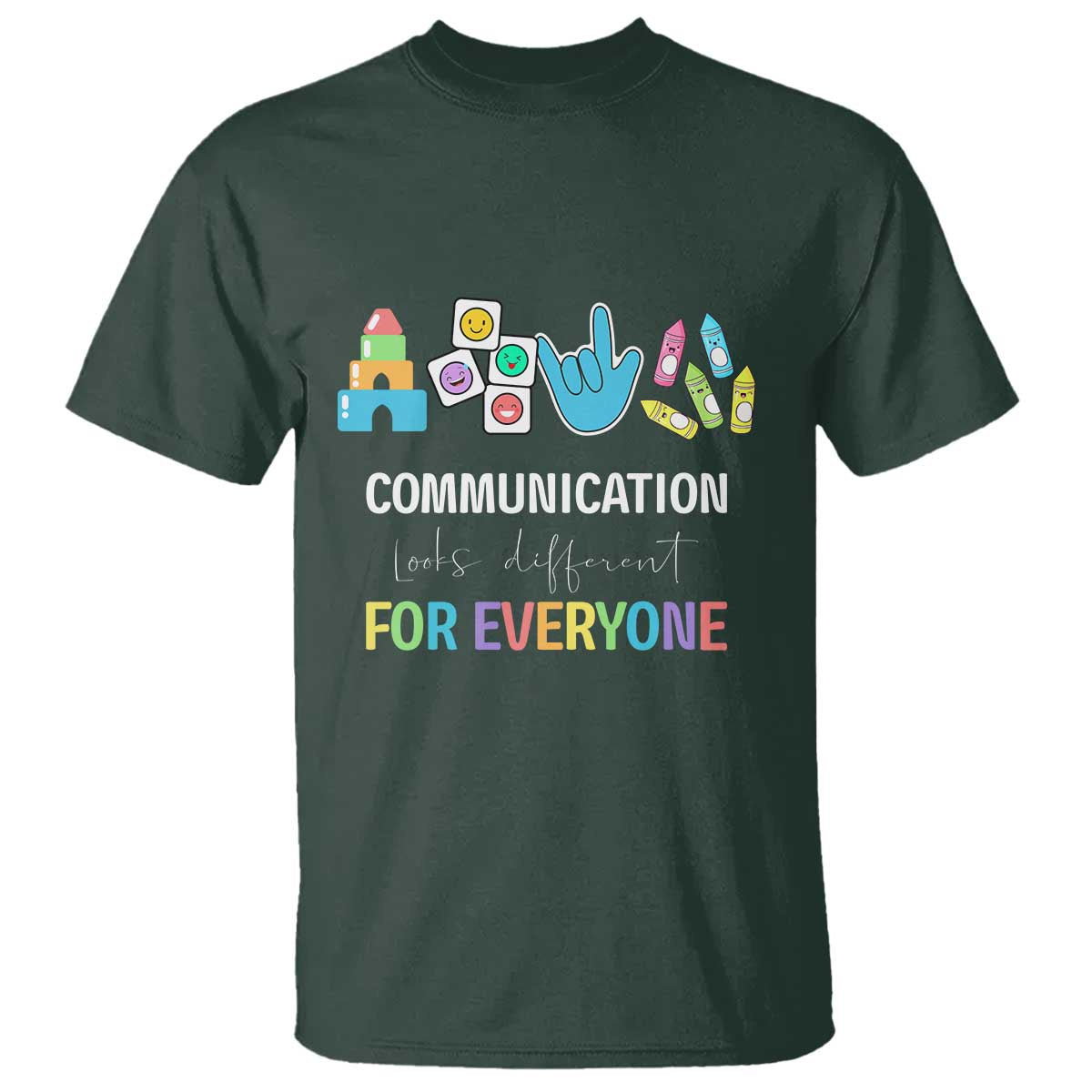 Special Education Teacher T Shirt Communication Looks Different For Everyone - Wonder Print Shop