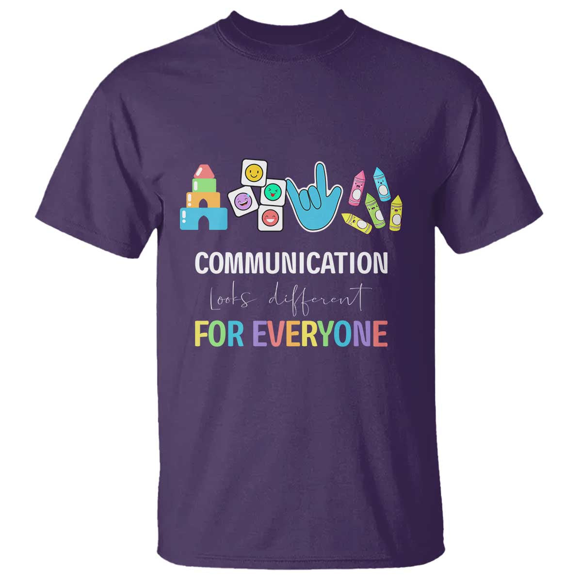 Special Education Teacher T Shirt Communication Looks Different For Everyone - Wonder Print Shop