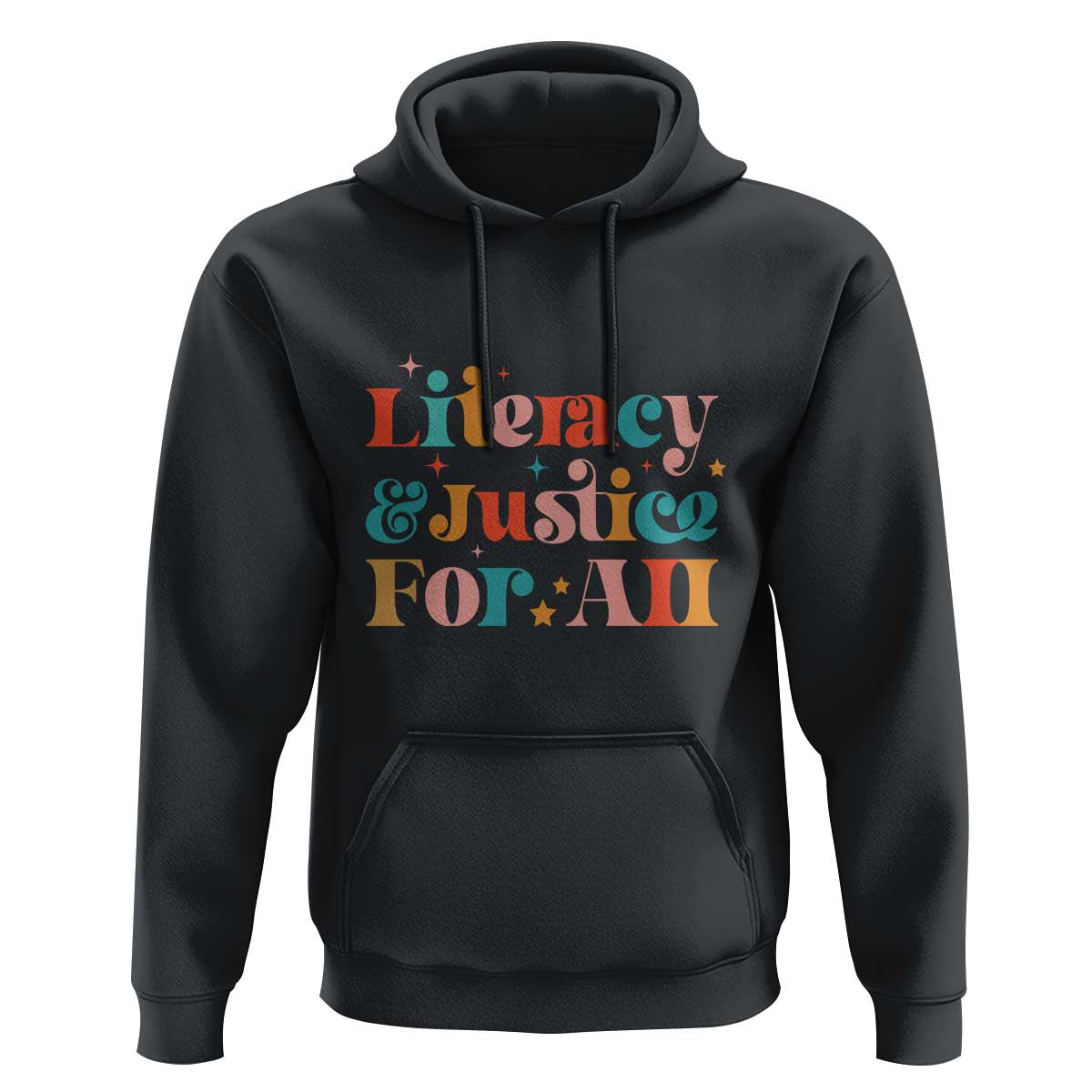 Librarian Hoodie Literacy Justice For All - Wonder Print Shop