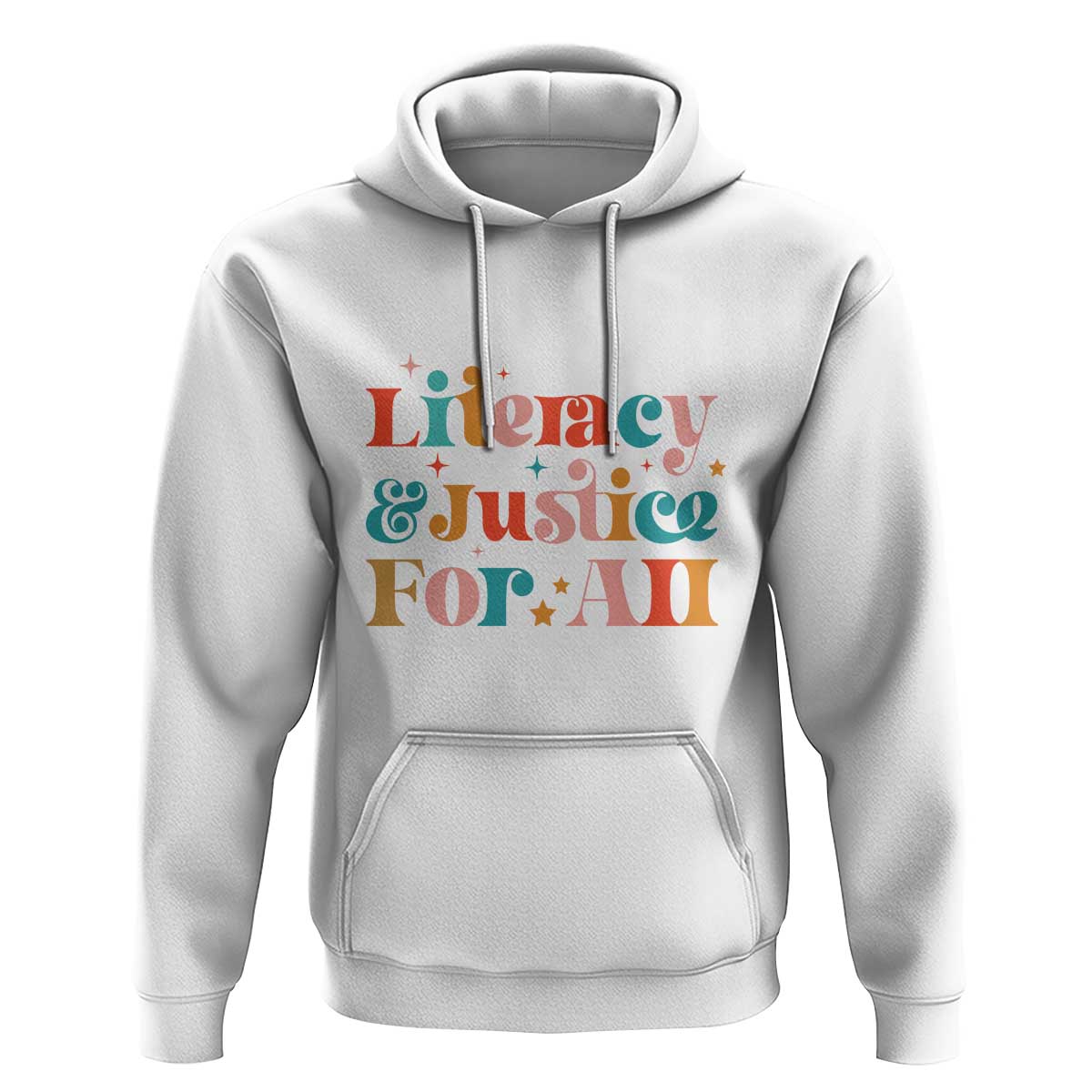Librarian Hoodie Literacy Justice For All - Wonder Print Shop
