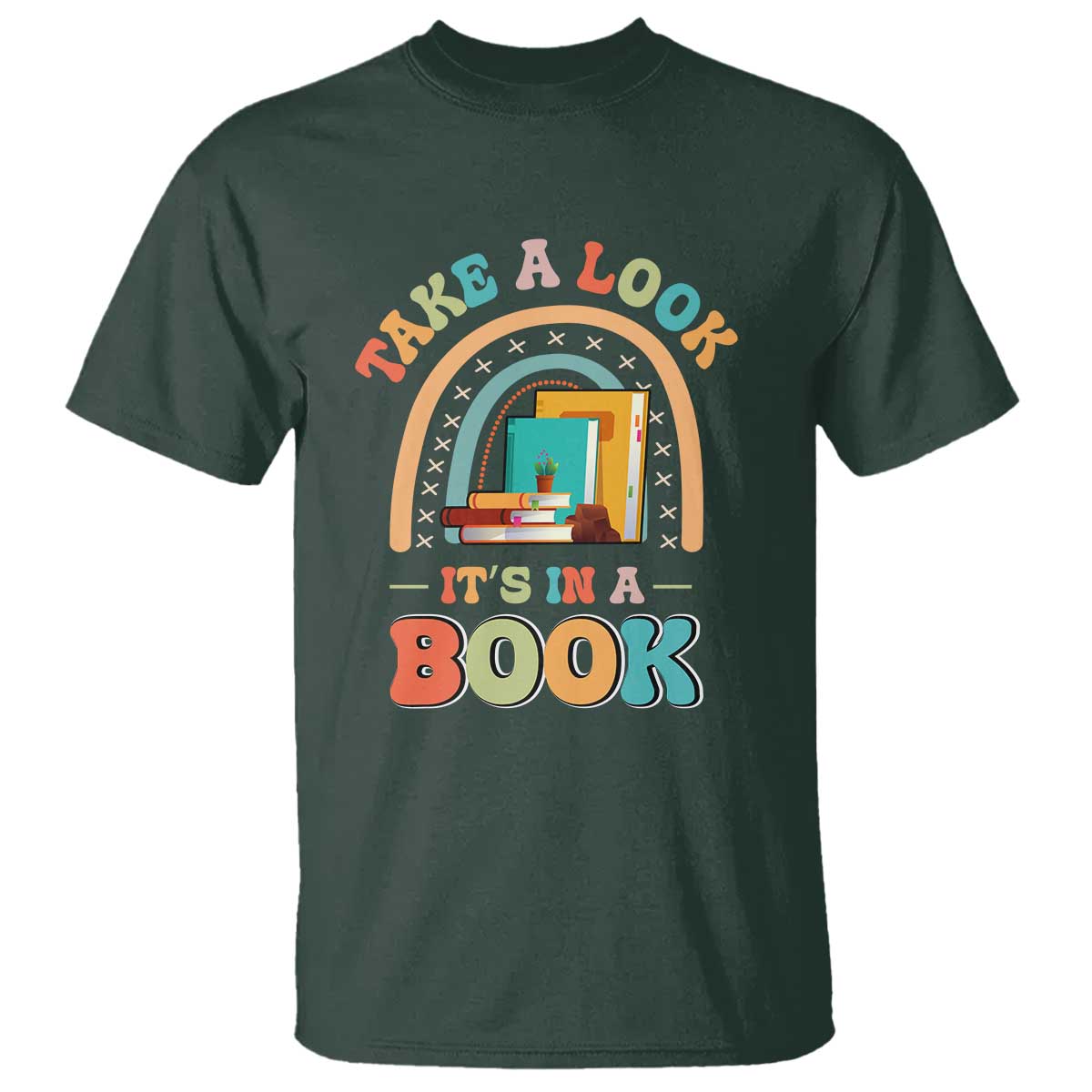 Librarian T Shirt Take A Look It's in A Book - Wonder Print Shop