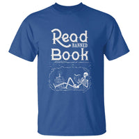 Funny Book Lover T Shirt Read Banned Books Skeleton - Wonder Print Shop