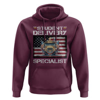 School Bus Driver Hoodie Student Delivery Specialist American Flag - Wonder Print Shop