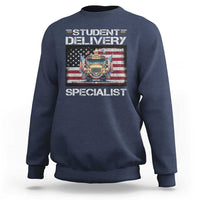School Bus Driver Sweatshirt Student Delivery Specialist American Flag - Wonder Print Shop