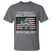 School Bus Driver T Shirt Student Delivery Specialist American Flag - Wonder Print Shop