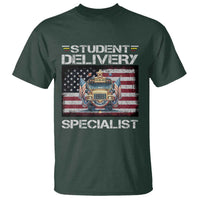 School Bus Driver T Shirt Student Delivery Specialist American Flag - Wonder Print Shop