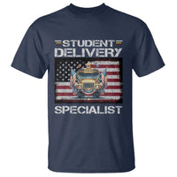 School Bus Driver T Shirt Student Delivery Specialist American Flag - Wonder Print Shop