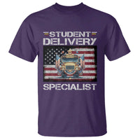 School Bus Driver T Shirt Student Delivery Specialist American Flag - Wonder Print Shop