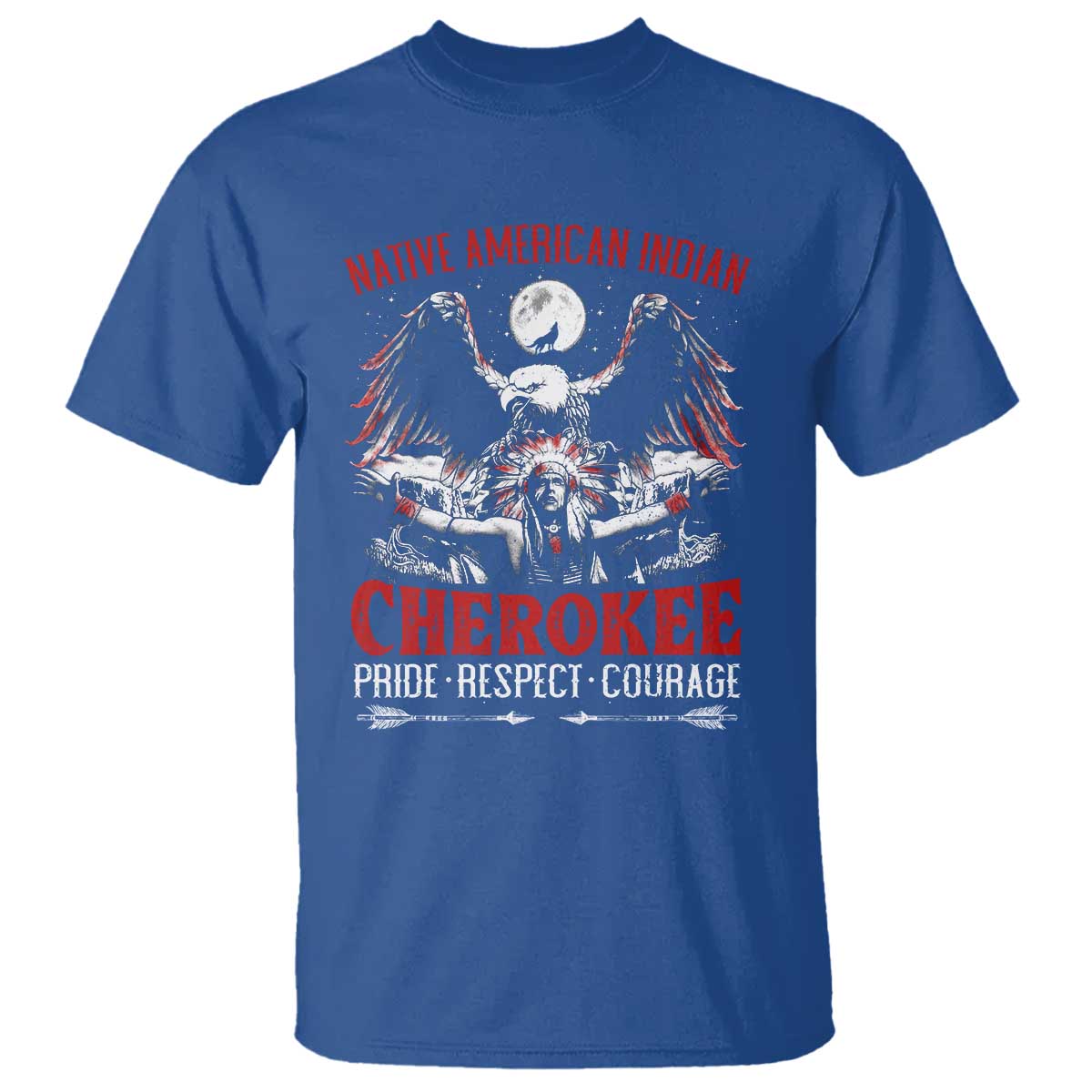 Native American Cherokee T Shirt Pride Respect Courage Indigenous - Wonder Print Shop