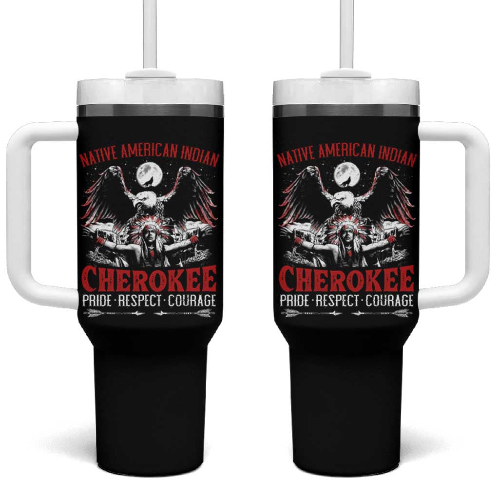 Native American Cherokee Tumbler With Handle Pride Respect Courage Indigenous