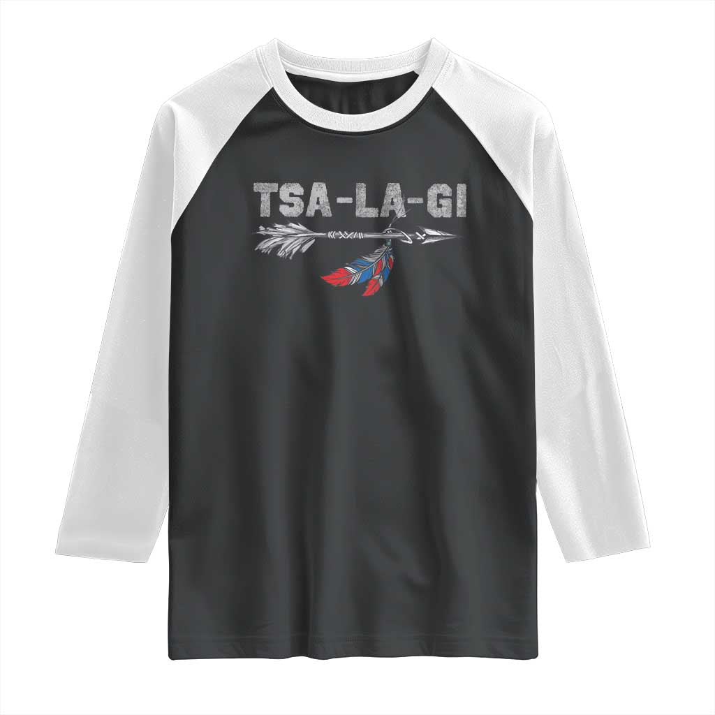 Native American Cherokee Tsalagi Raglan Shirt