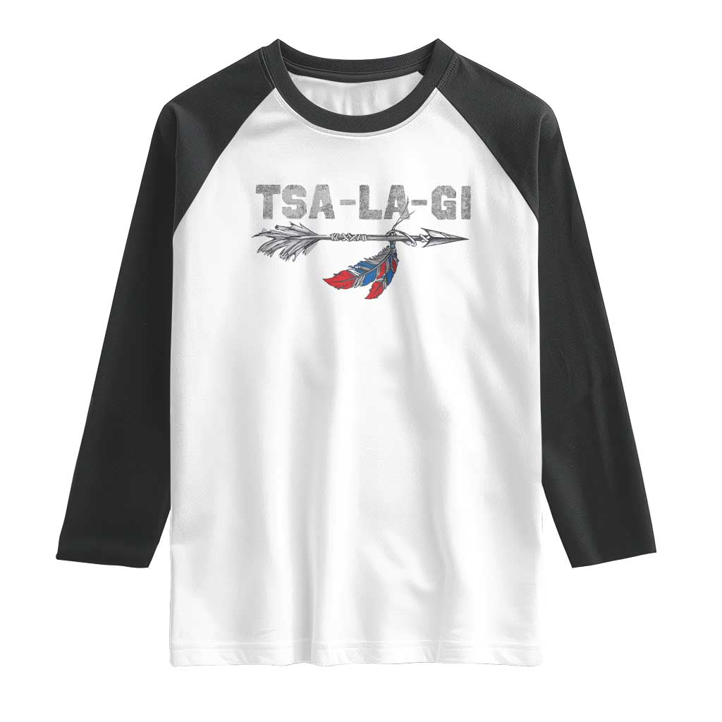 Native American Cherokee Tsalagi Raglan Shirt