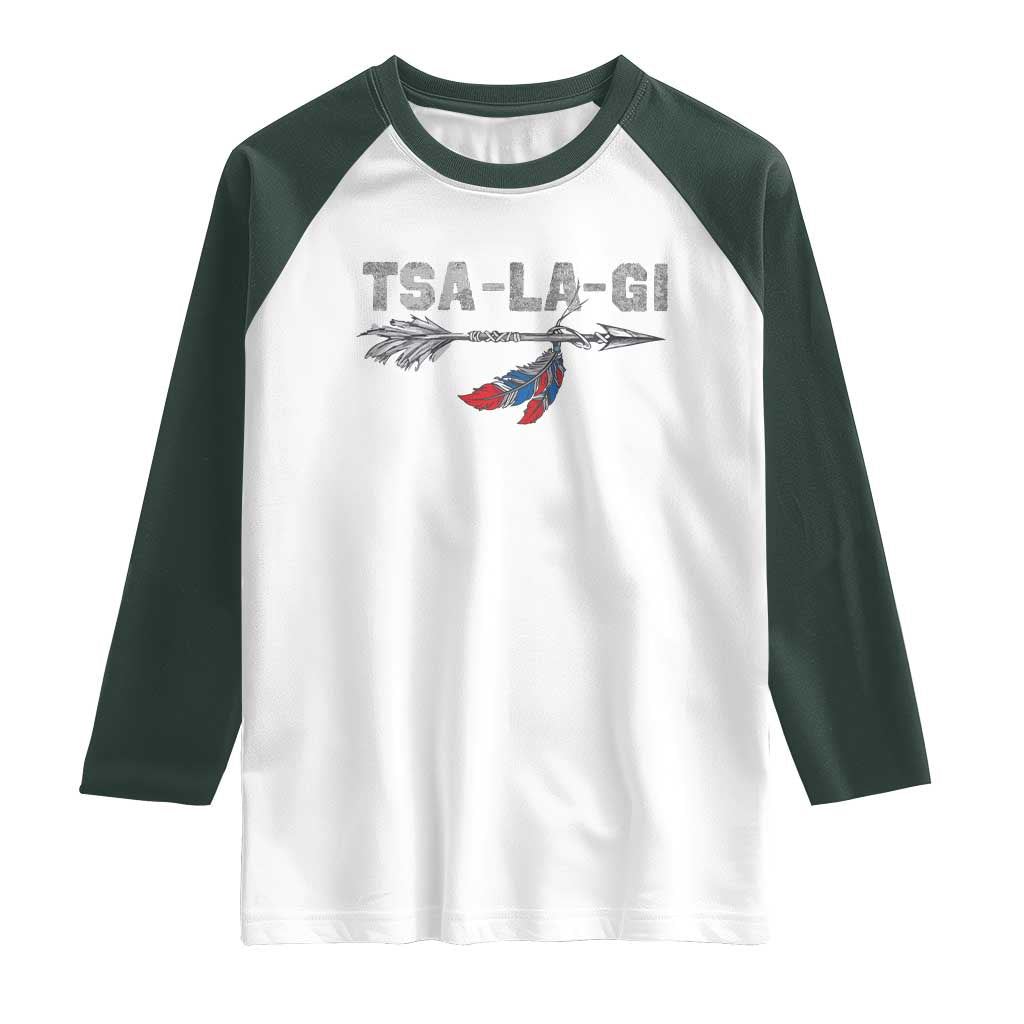 Native American Cherokee Tsalagi Raglan Shirt