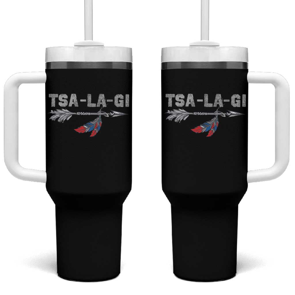 Native American Cherokee Tsalagi Tumbler With Handle