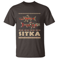 Native American Alaska T Shirt Sitka Salmon Fishermen Art - Wonder Print Shop