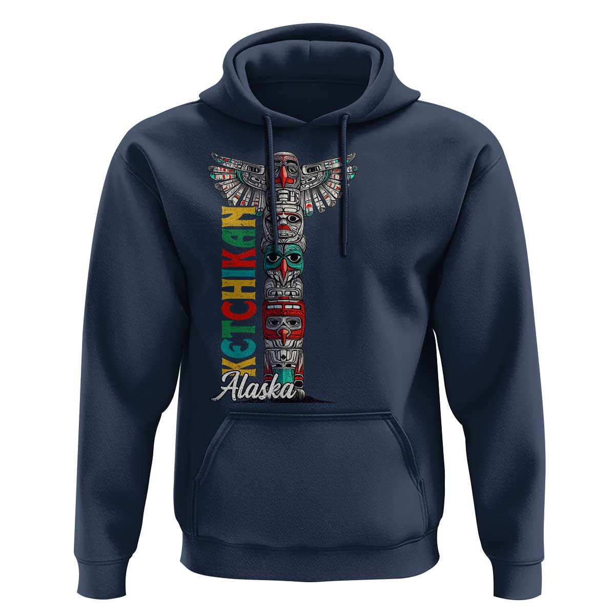 Native American Alaska Hoodie Ketchikan Totem Pole - Wonder Print Shop