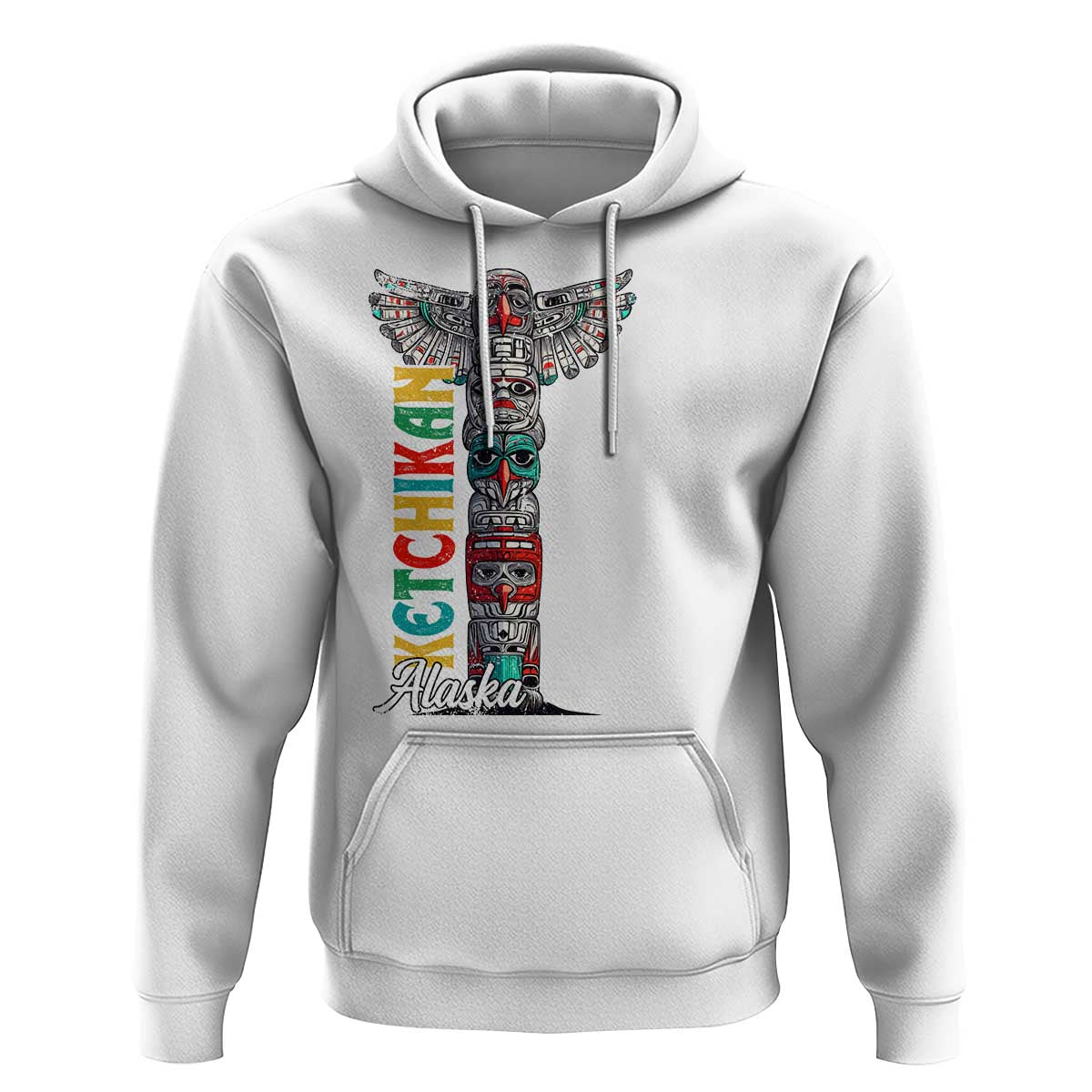 Native American Alaska Hoodie Ketchikan Totem Pole - Wonder Print Shop