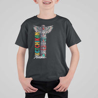 Native American Alaska T Shirt For Kid Ketchikan Totem Pole - Wonder Print Shop