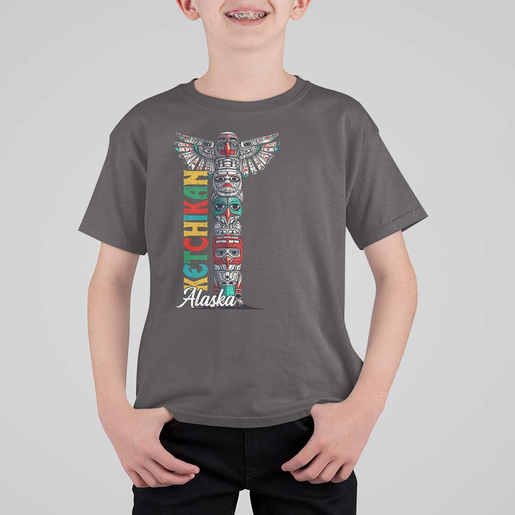 Native American Alaska T Shirt For Kid Ketchikan Totem Pole - Wonder Print Shop