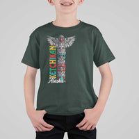 Native American Alaska T Shirt For Kid Ketchikan Totem Pole - Wonder Print Shop