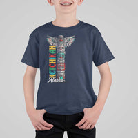Native American Alaska T Shirt For Kid Ketchikan Totem Pole - Wonder Print Shop