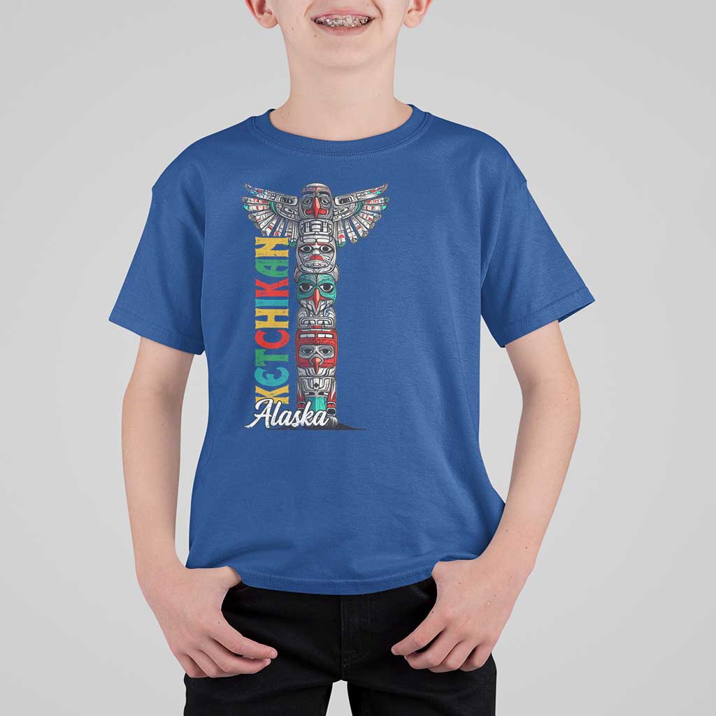 Native American Alaska T Shirt For Kid Ketchikan Totem Pole - Wonder Print Shop