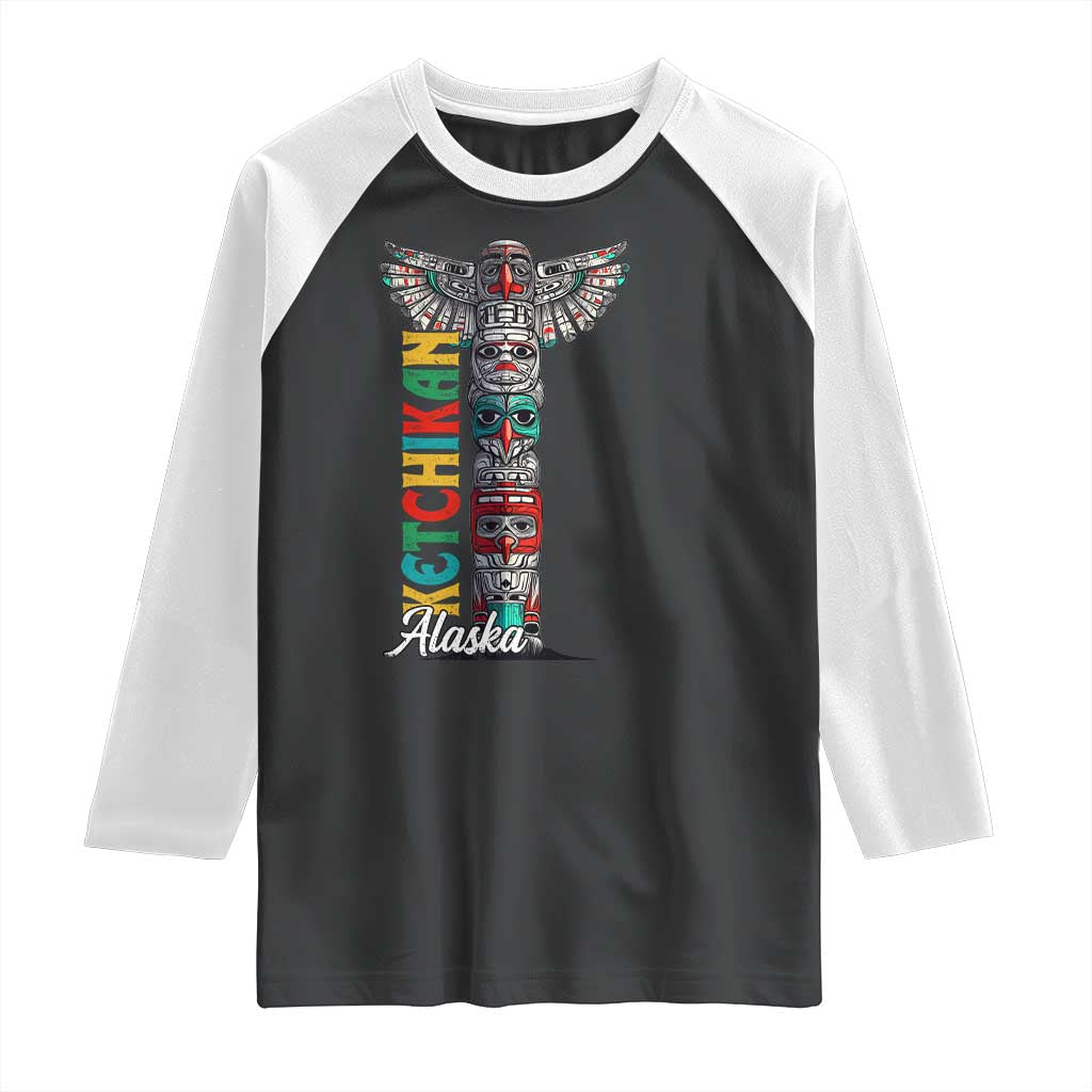 Native American Alaska Raglan Shirt Ketchikan Totem Pole