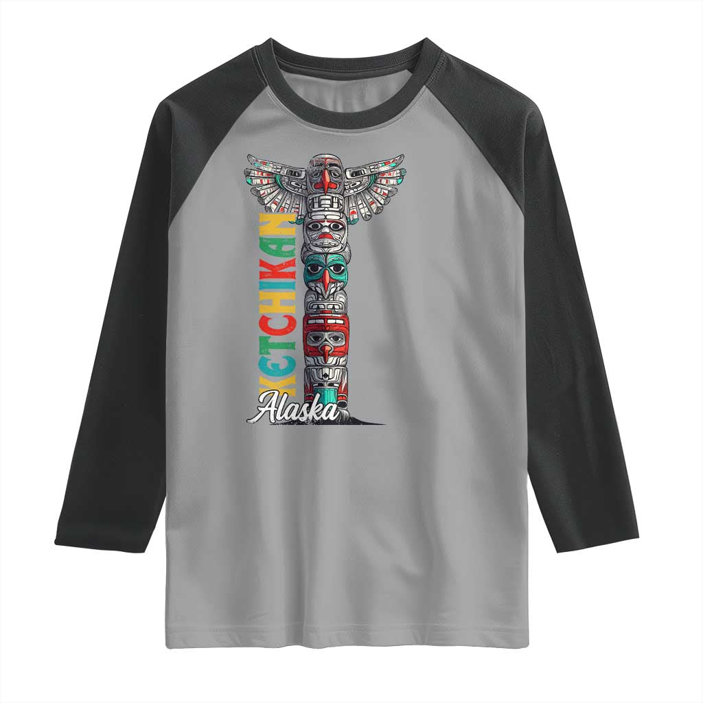 Native American Alaska Raglan Shirt Ketchikan Totem Pole