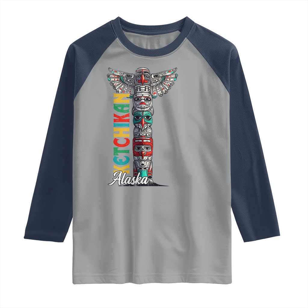 Native American Alaska Raglan Shirt Ketchikan Totem Pole