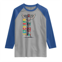 Native American Alaska Raglan Shirt Ketchikan Totem Pole