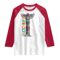 Native American Alaska Raglan Shirt Ketchikan Totem Pole